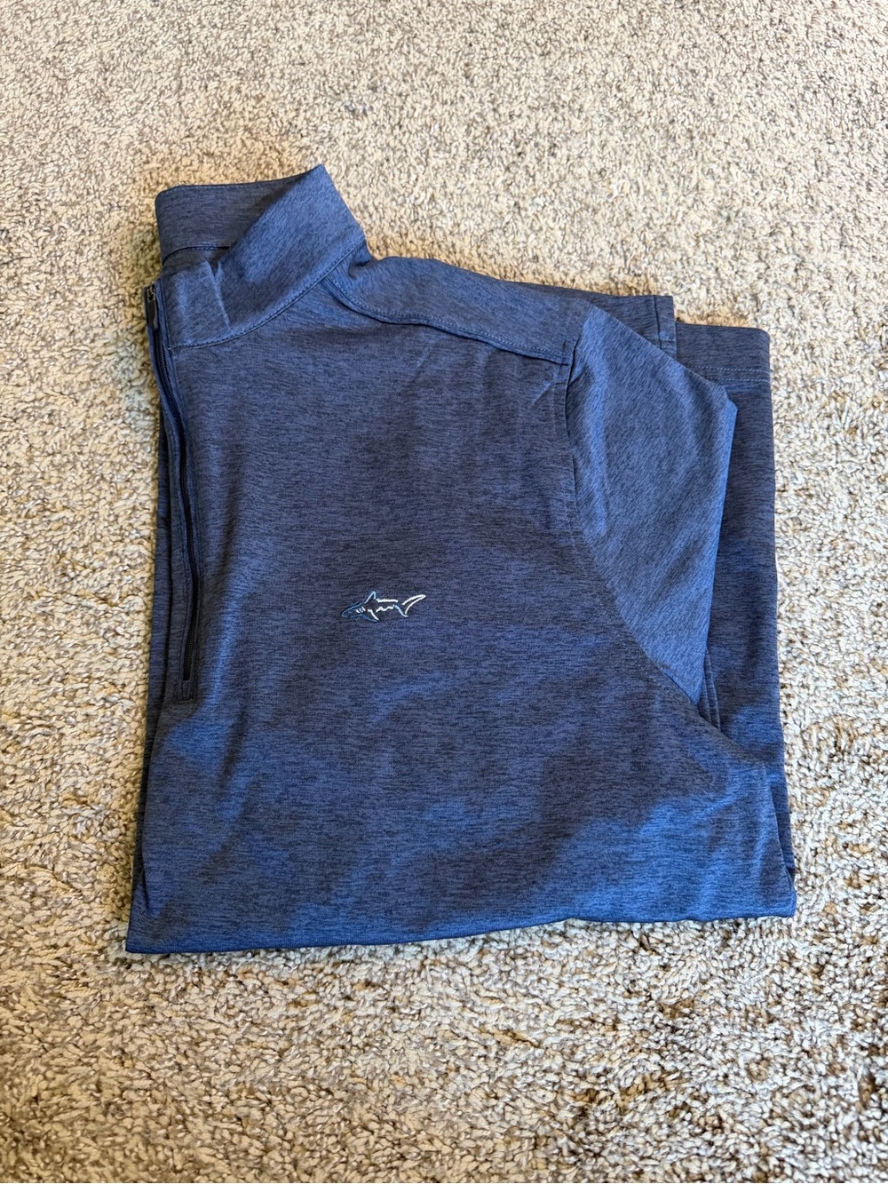 Greg Norman Collection Men's Heather Navy Quarter-Zip Pullover